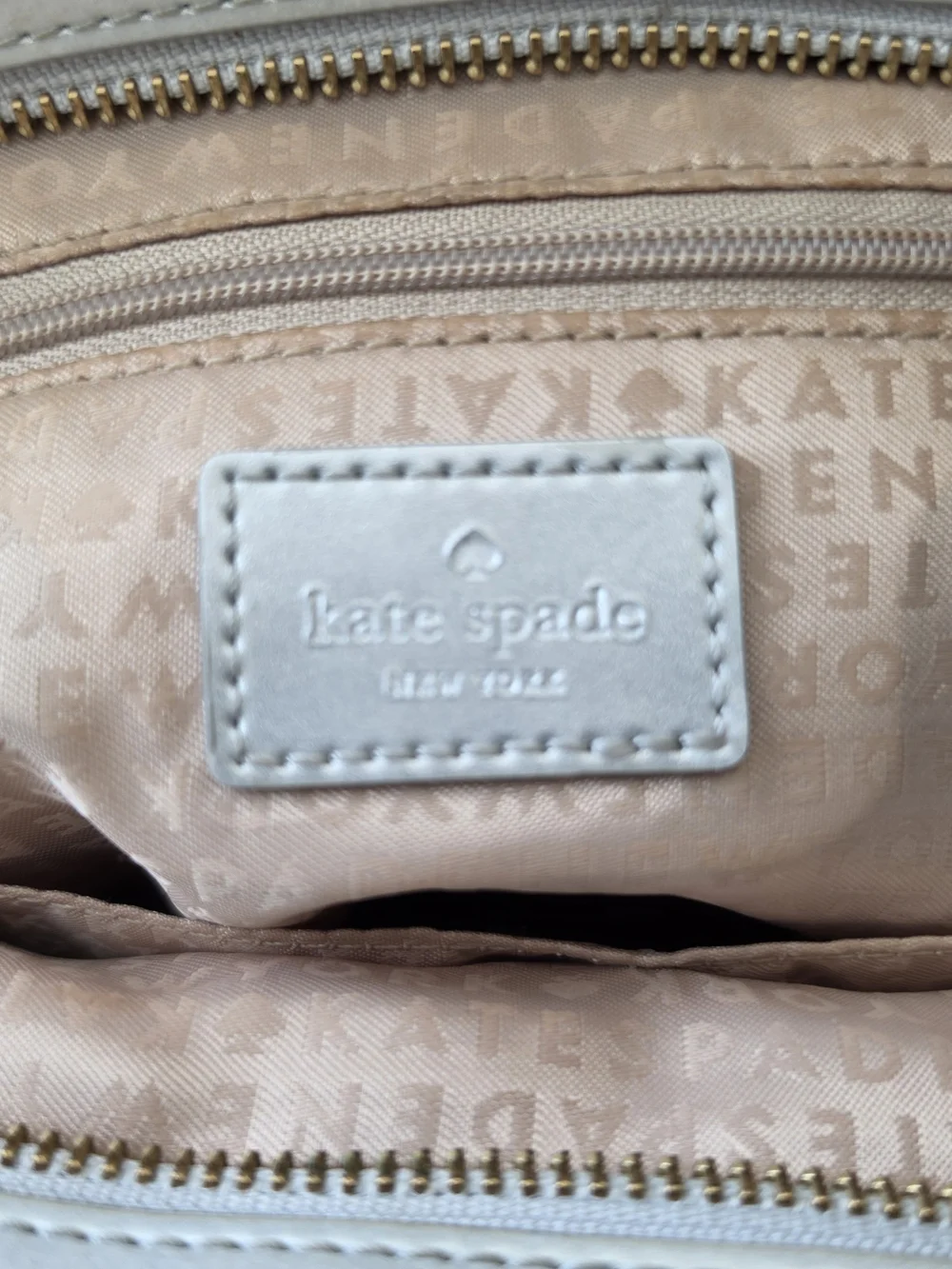 Kate Spate Silver Heart Tote Bag